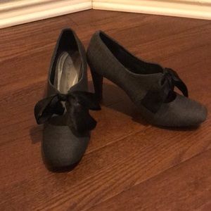 Dark grey high heel shoes